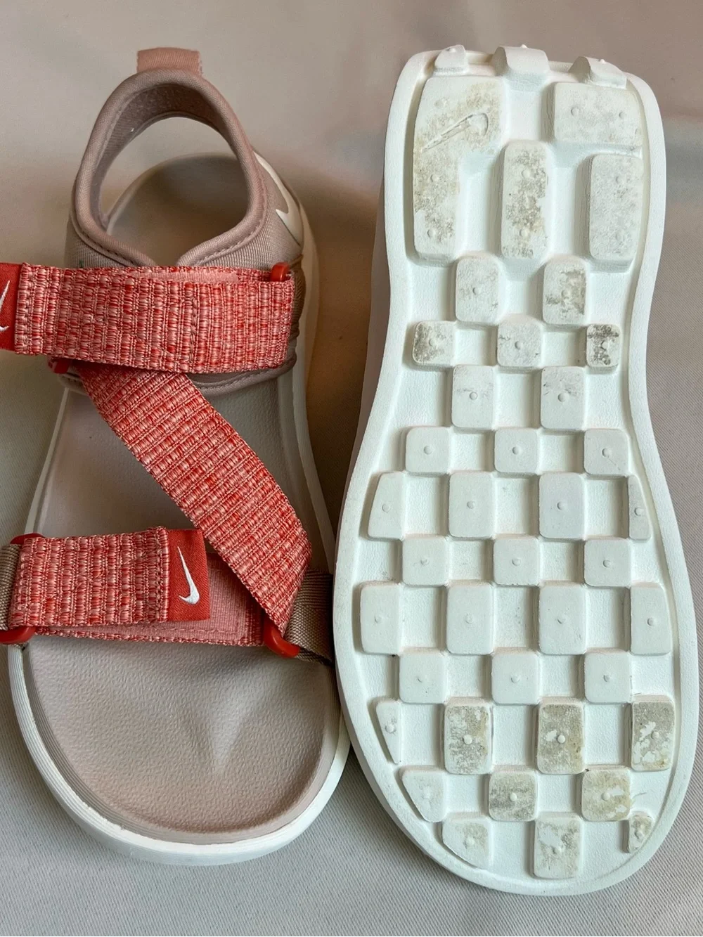 Nike Kids Coral/Tan Adjustable Sport Sandals